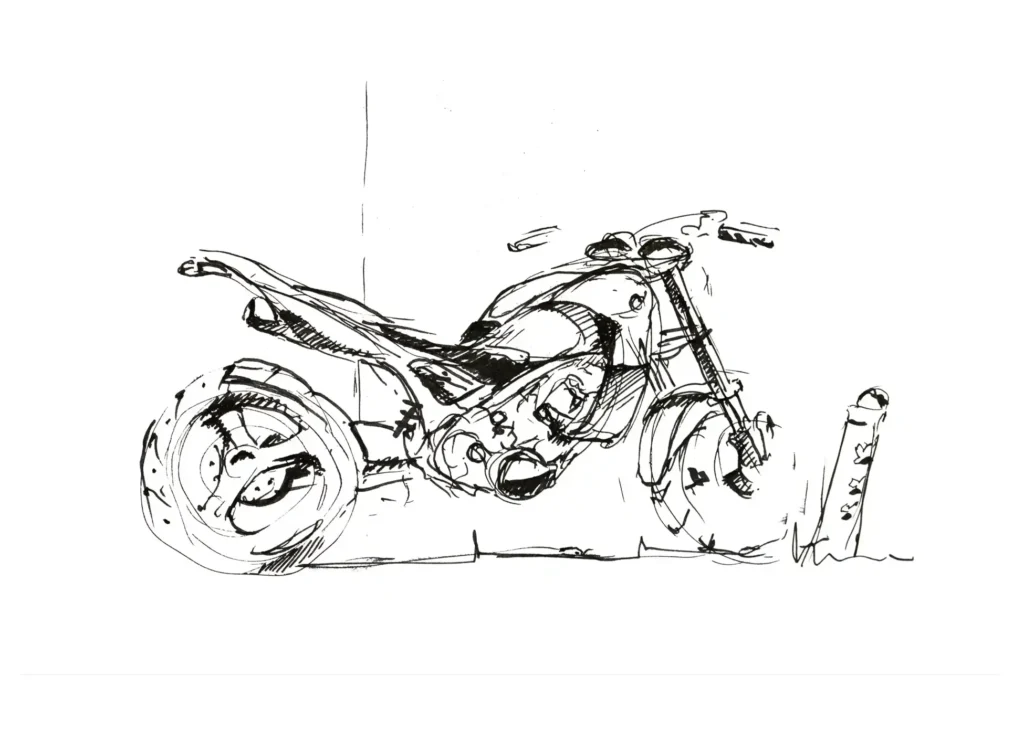 motorcycle design sketch hanno groen