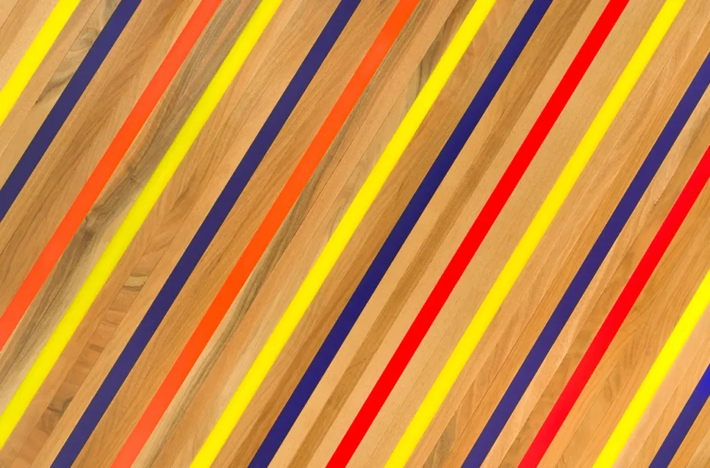 bioresin table stripes colours hanno groen diagonal