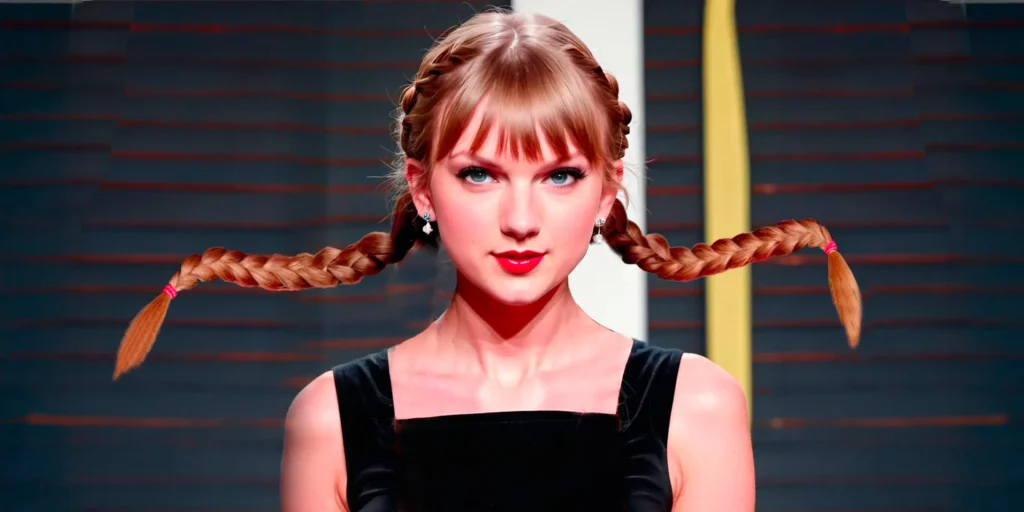 Taylor Swift with Pippi Longstocking hair edit by Hanno Groen