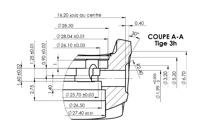 technical drawing luxury watch detail