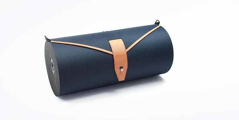 Suit Rollor garment bag product design with compact cylindrical travel case