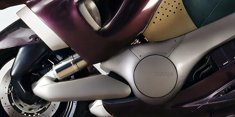 Atlas concept motorcycle detail for Yamaha, exploring a new motorcycle design language