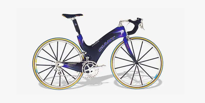 Giant racing bicycle concept with color and graphics design for cycling projects